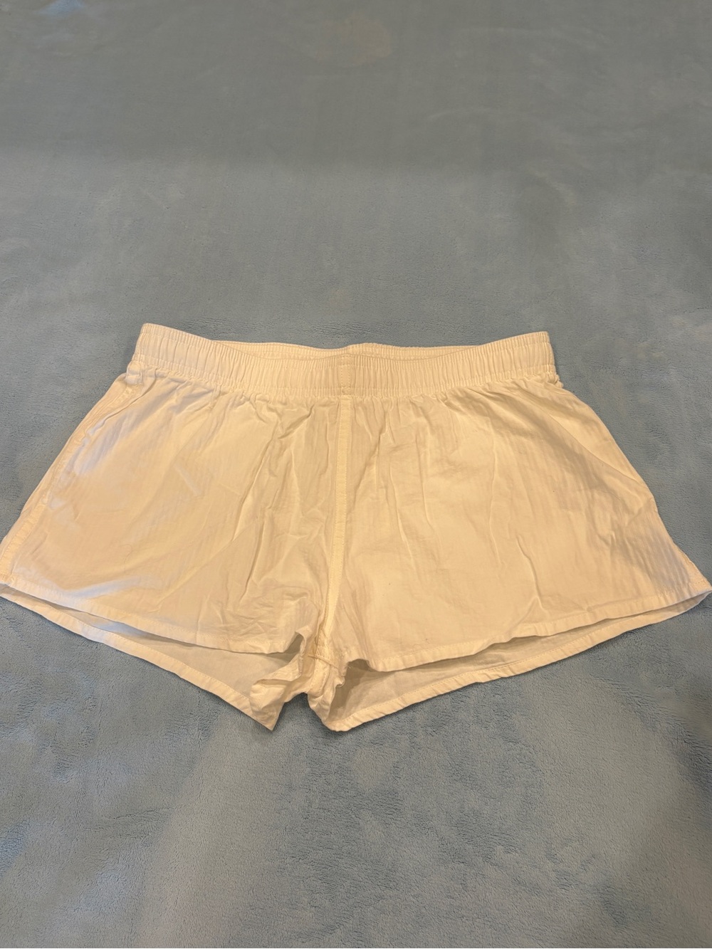 Brandy Melville White Elastic-Waist Shorts